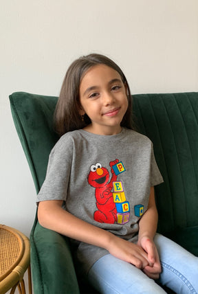 T-Shirt Enfant P/C x Sesame Street Building Blocks - Gris