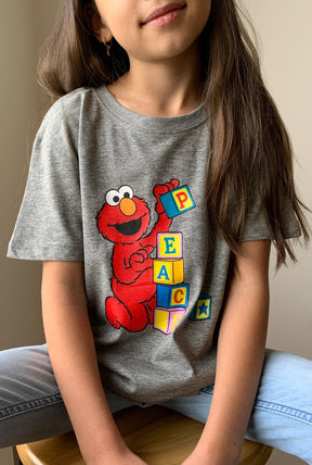 T-Shirt Enfant P/C x Sesame Street Building Blocks - Gris