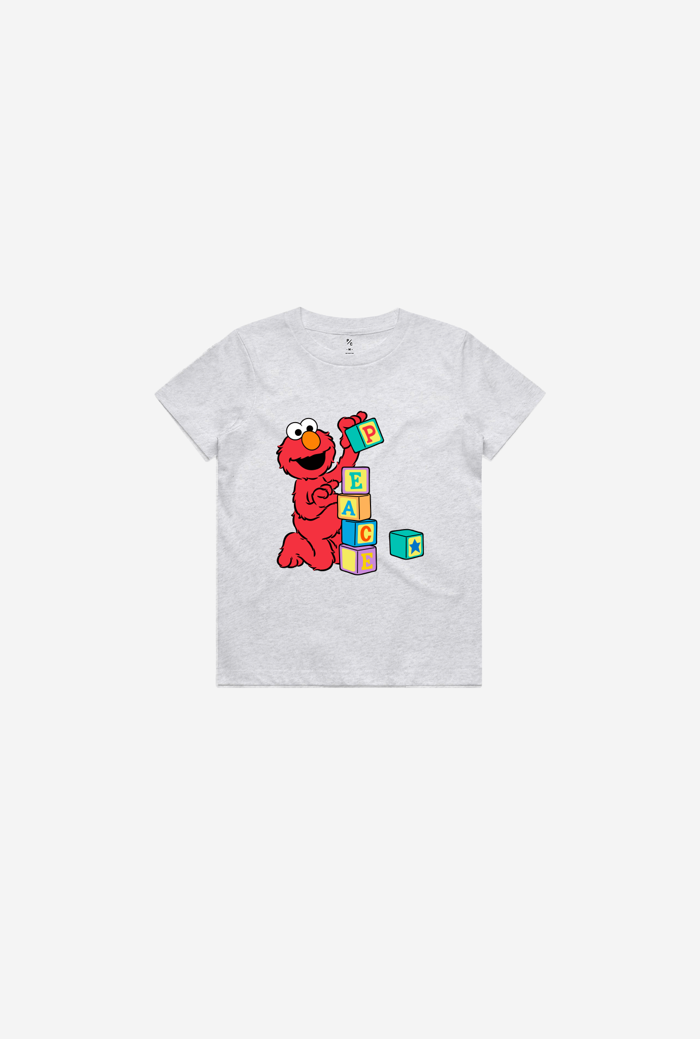 T-Shirt Enfant P/C x Sesame Street Building Blocks - Gris