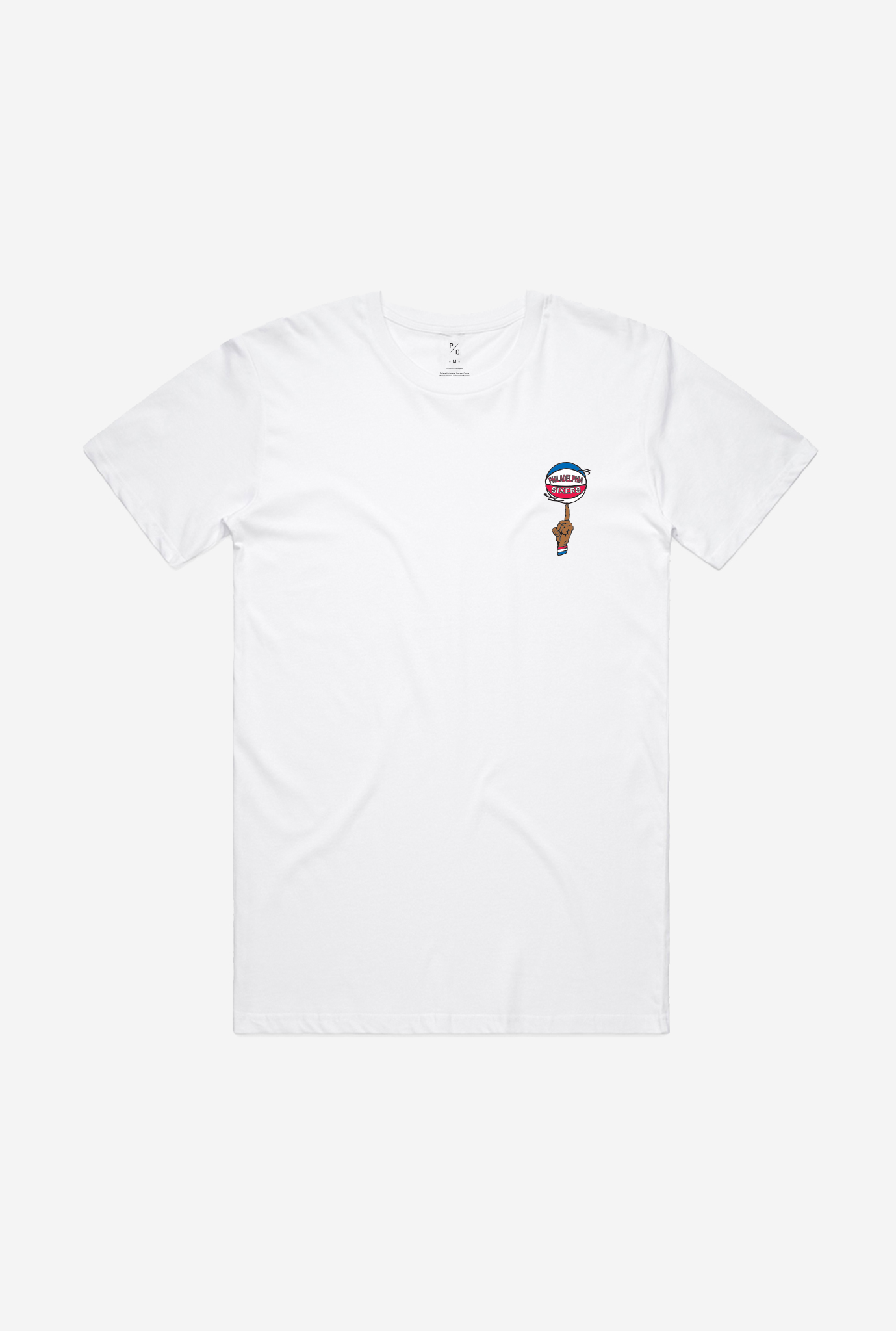 Philadelphia 76ers Spinning Ball Logo T-Shirt - White