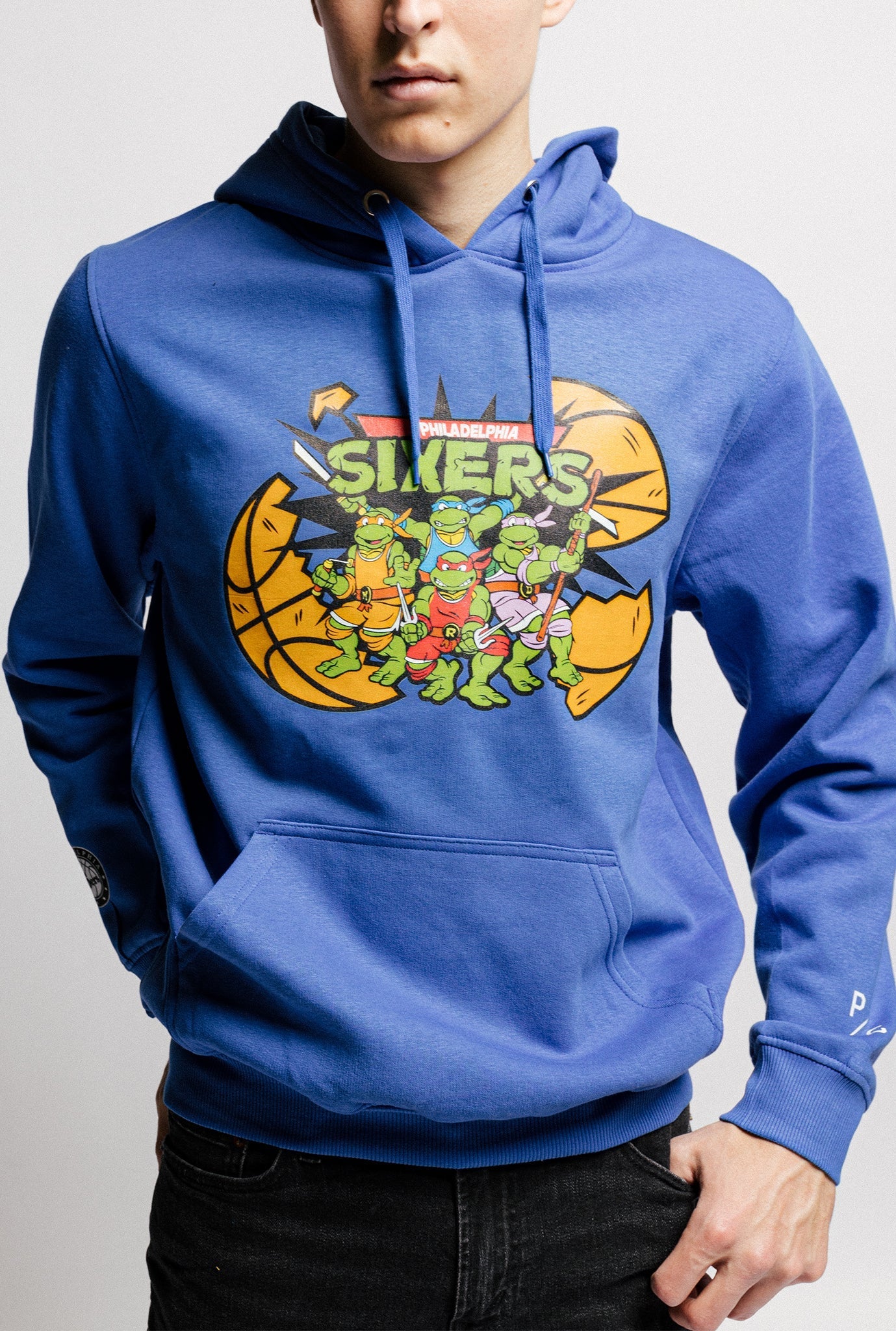Sweat à capuche P/C x TMNT Philadelphia 76ers - Bleu roi