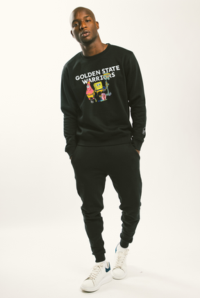 NBA x Spongebob Golden State Warriors Team Crewneck - Black