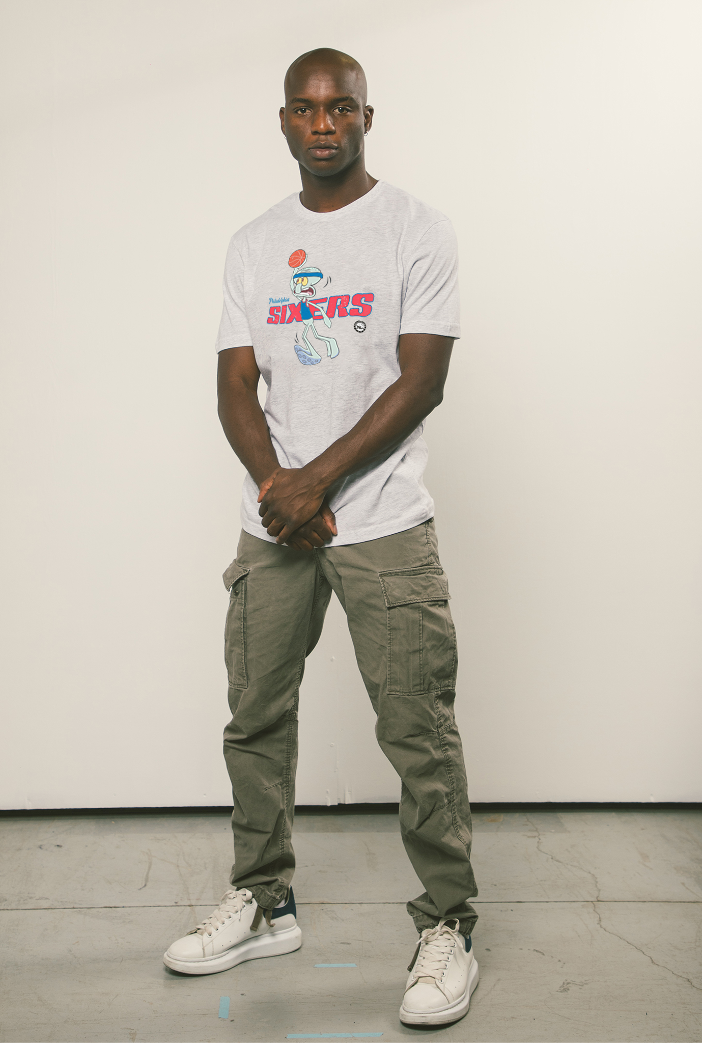 Philadelphia 76ers Squidward Dunk T-Shirt - Ash