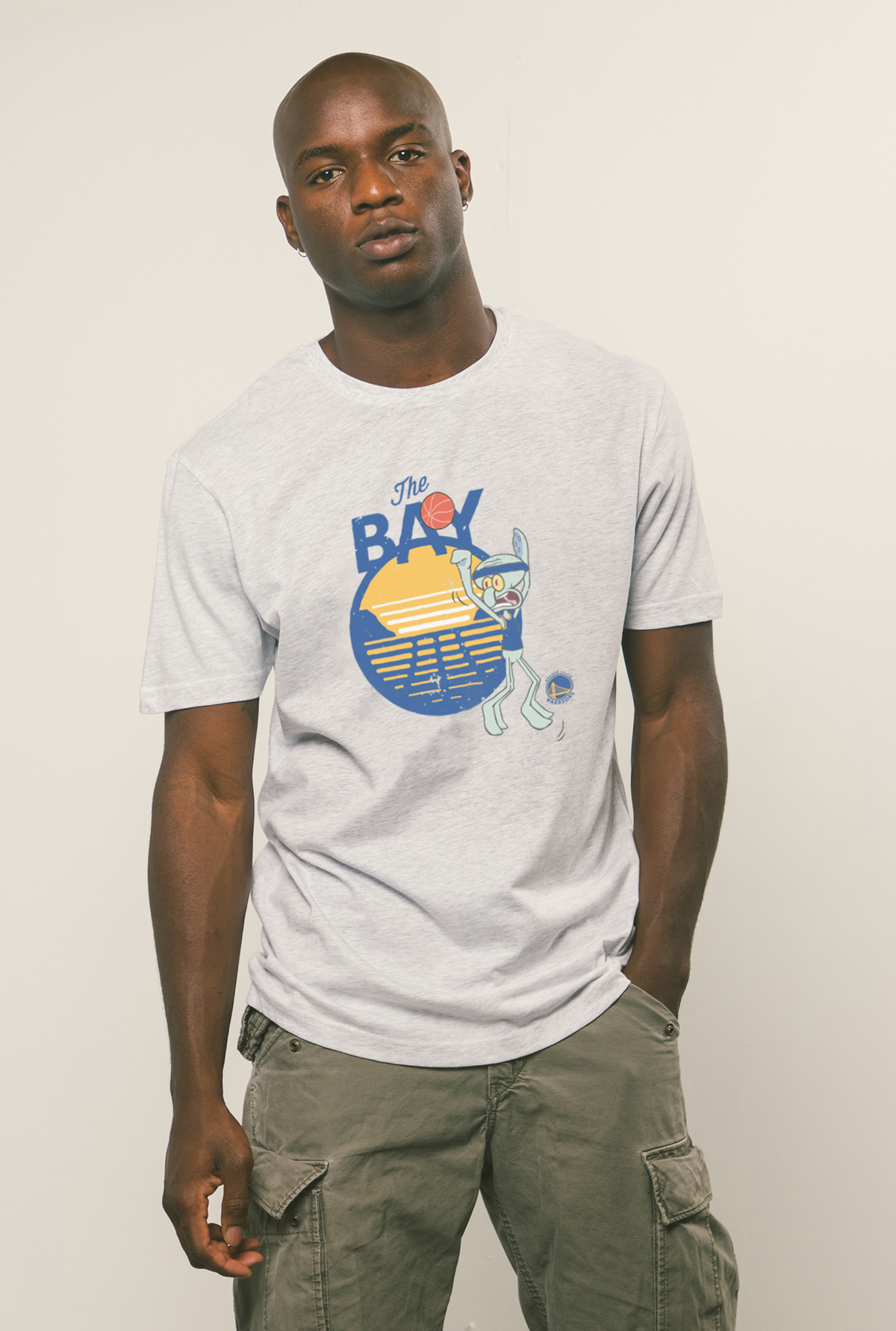 Golden State Warriors Squidward T-Shirt - Ash