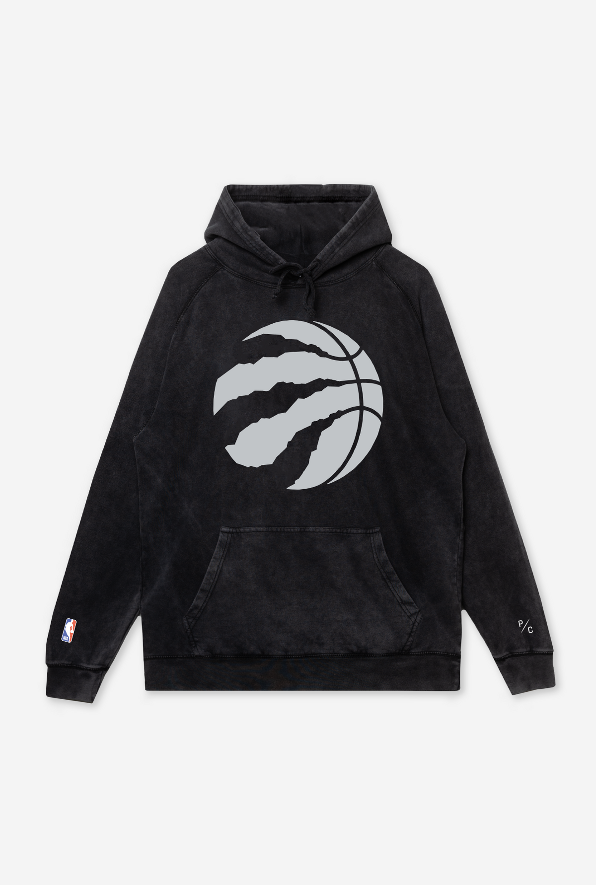 Sweat à capuche avec logo délavé Toronto Raptors - Noir