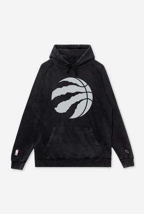 Sweat à capuche avec logo délavé Toronto Raptors - Noir