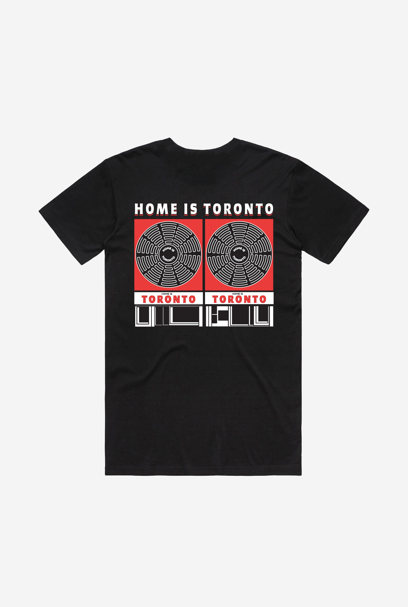 Home is Toronto Record Man Graphic T Shirt - Black