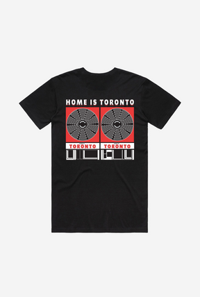 Home is Toronto Record Man Graphic T Shirt - Black