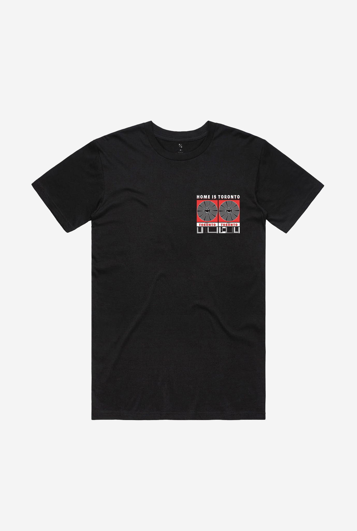Home is Toronto Record Man Graphic T Shirt - Black