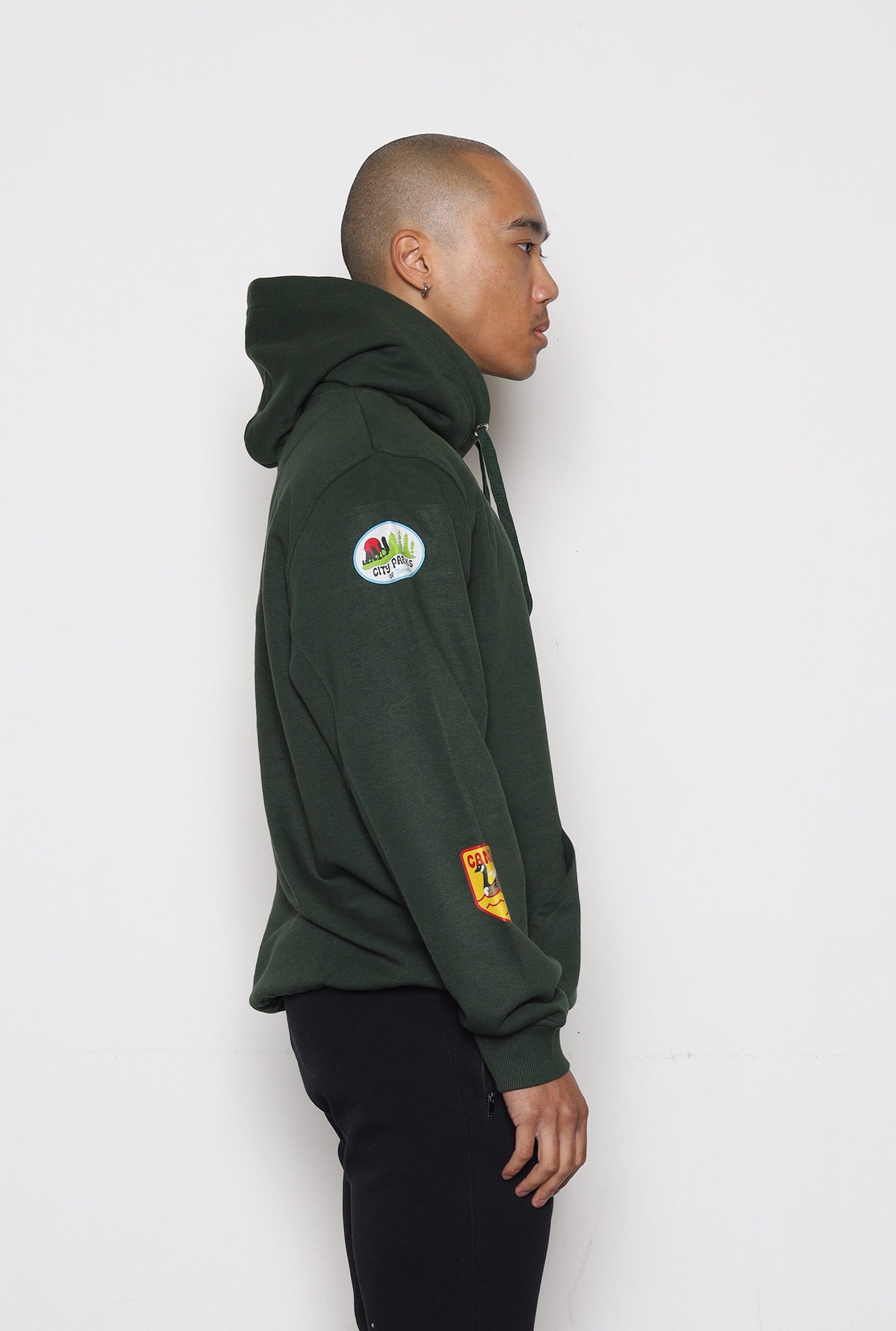 Raccoon City Patch Hoodie - Forest Green
