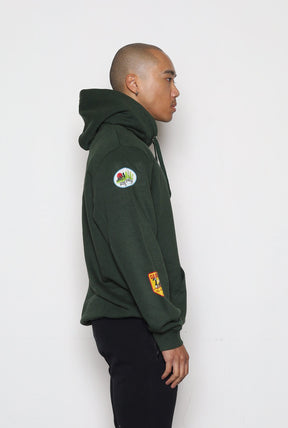 Raccoon City Patch Hoodie - Forest Green