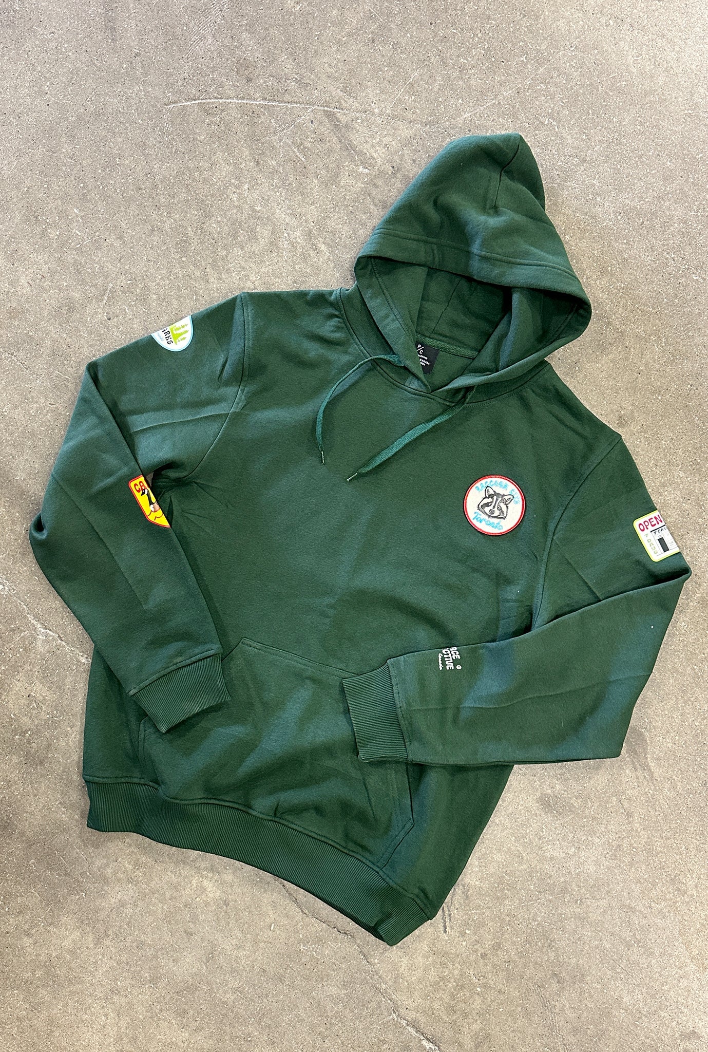 Raccoon City Patch Hoodie - Forest Green