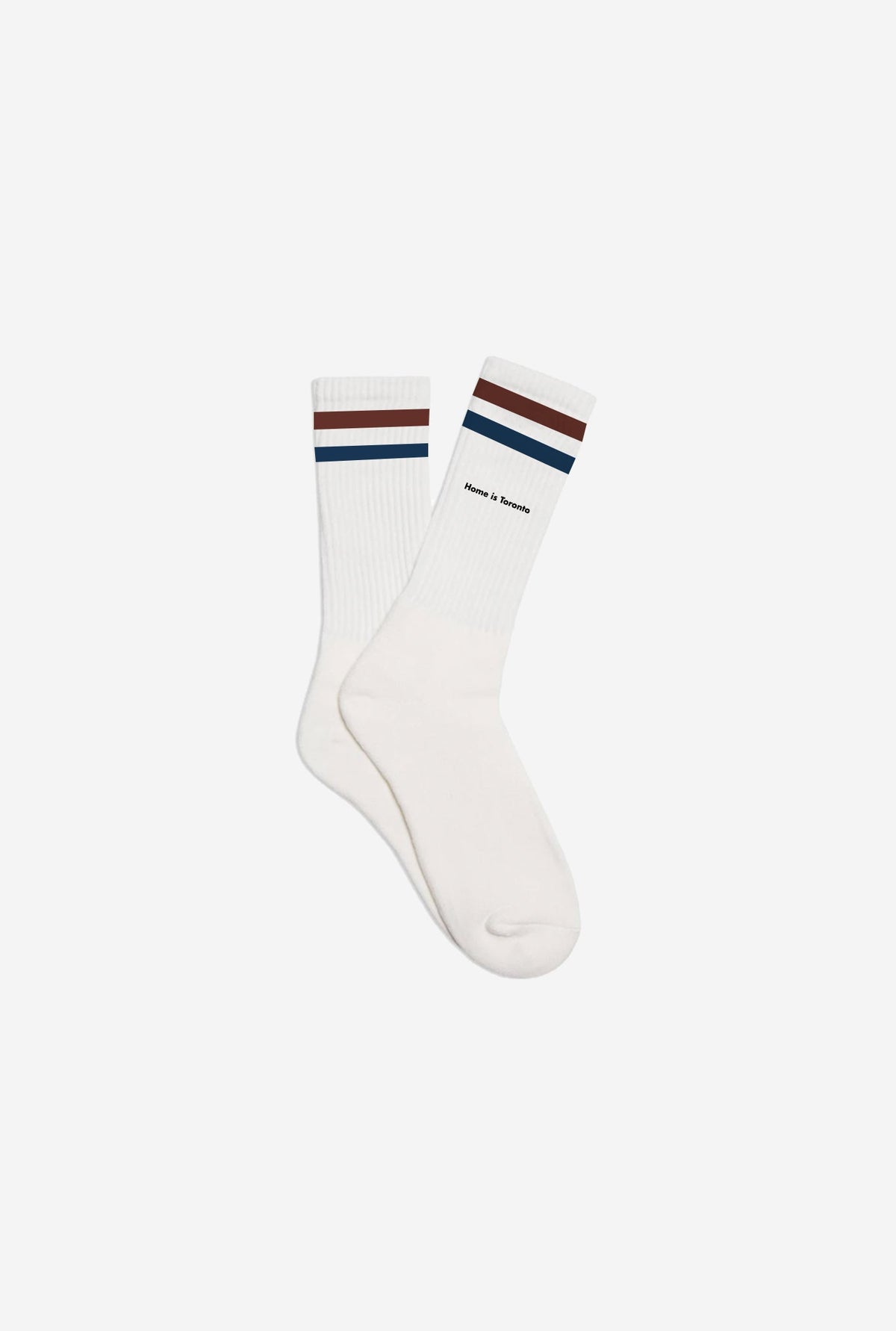 Home is Toronto Minimal Socks - Navy/Red Stripe