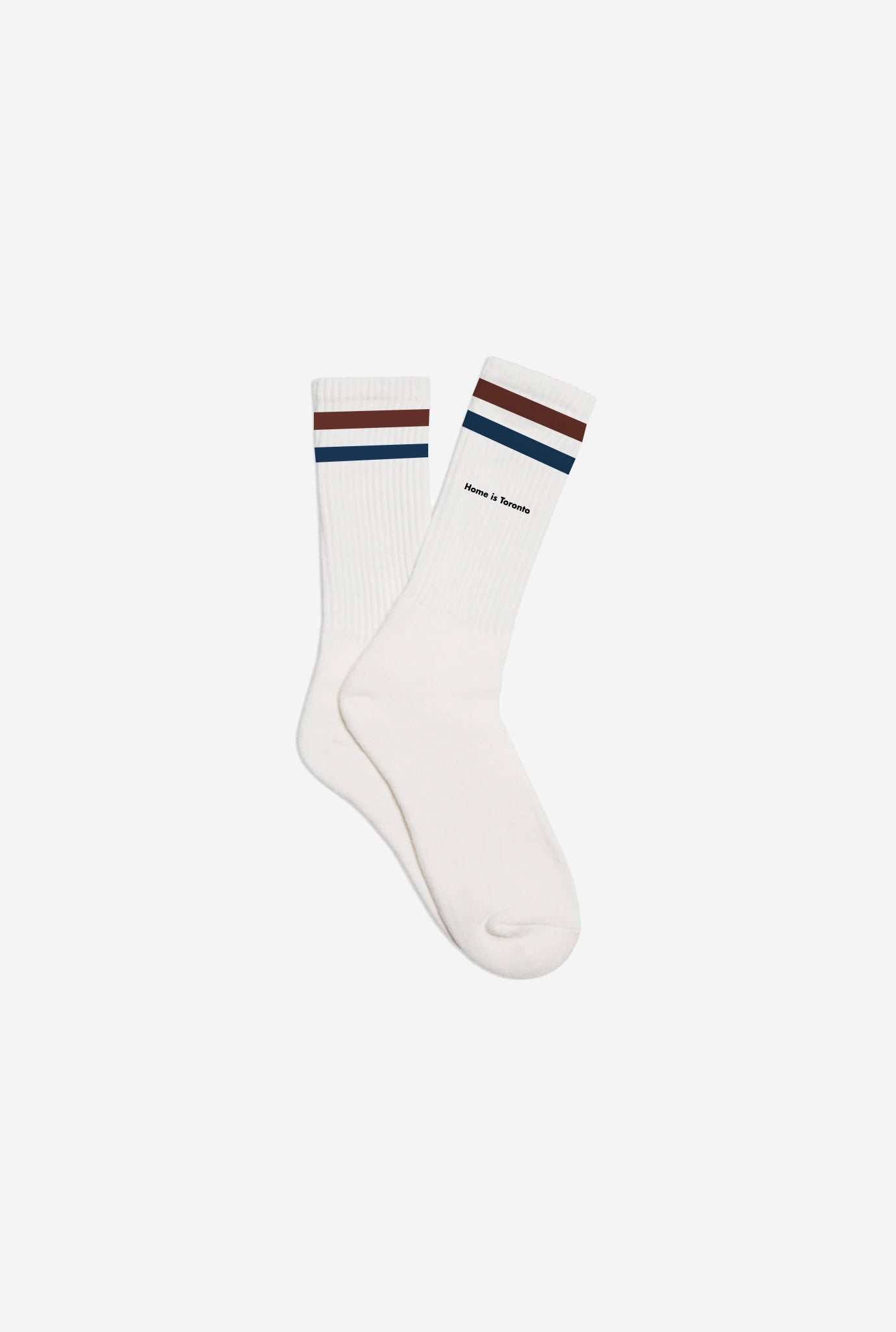 Home is Toronto Minimal Chaussettes - Marine/Red Stripe