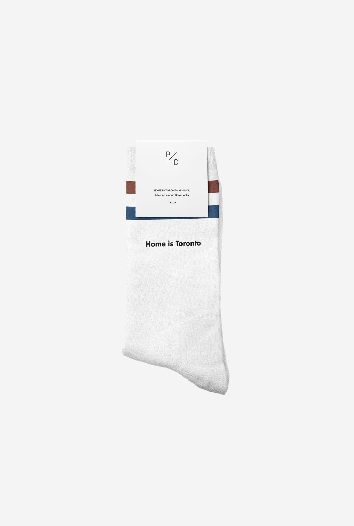 Home is Toronto Minimal Chaussettes - Marine/Red Stripe