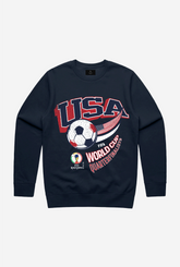 Pull ras du cou USA Vintage - Marine
