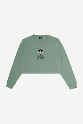 Buttercup Love Yo Self Cropped Crewneck - Sage