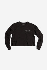 Canadian as Fuck Cropped Crewneck - Black
