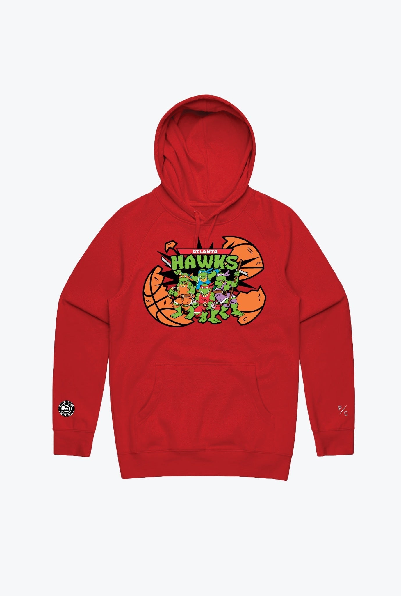 P/C x TMNT Atlanta Hawks Hoodie - Red