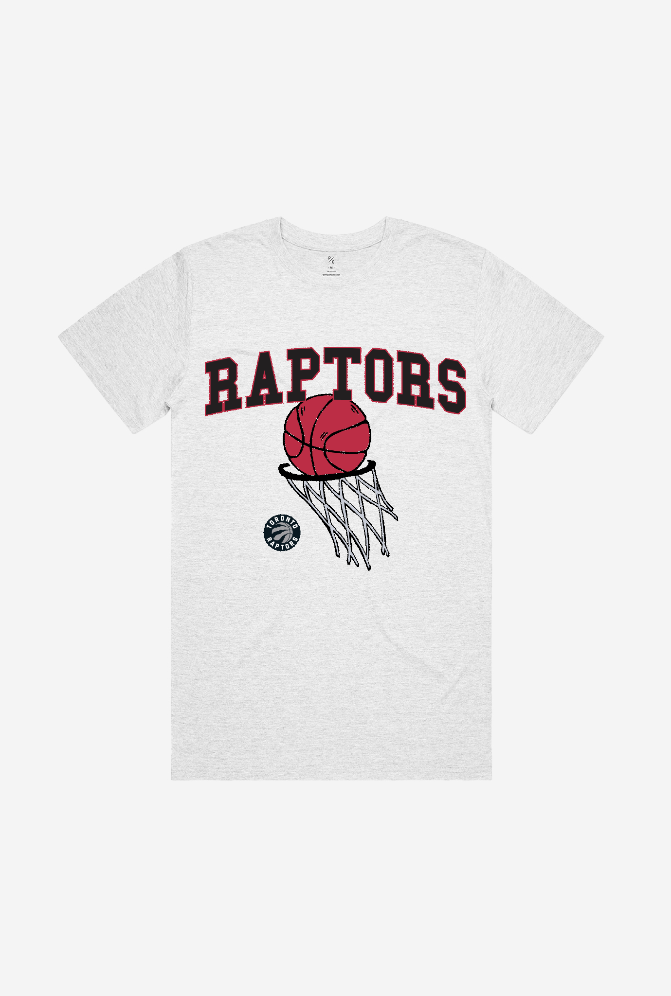 Toronto Raptors Net T-Shirt - White Ash