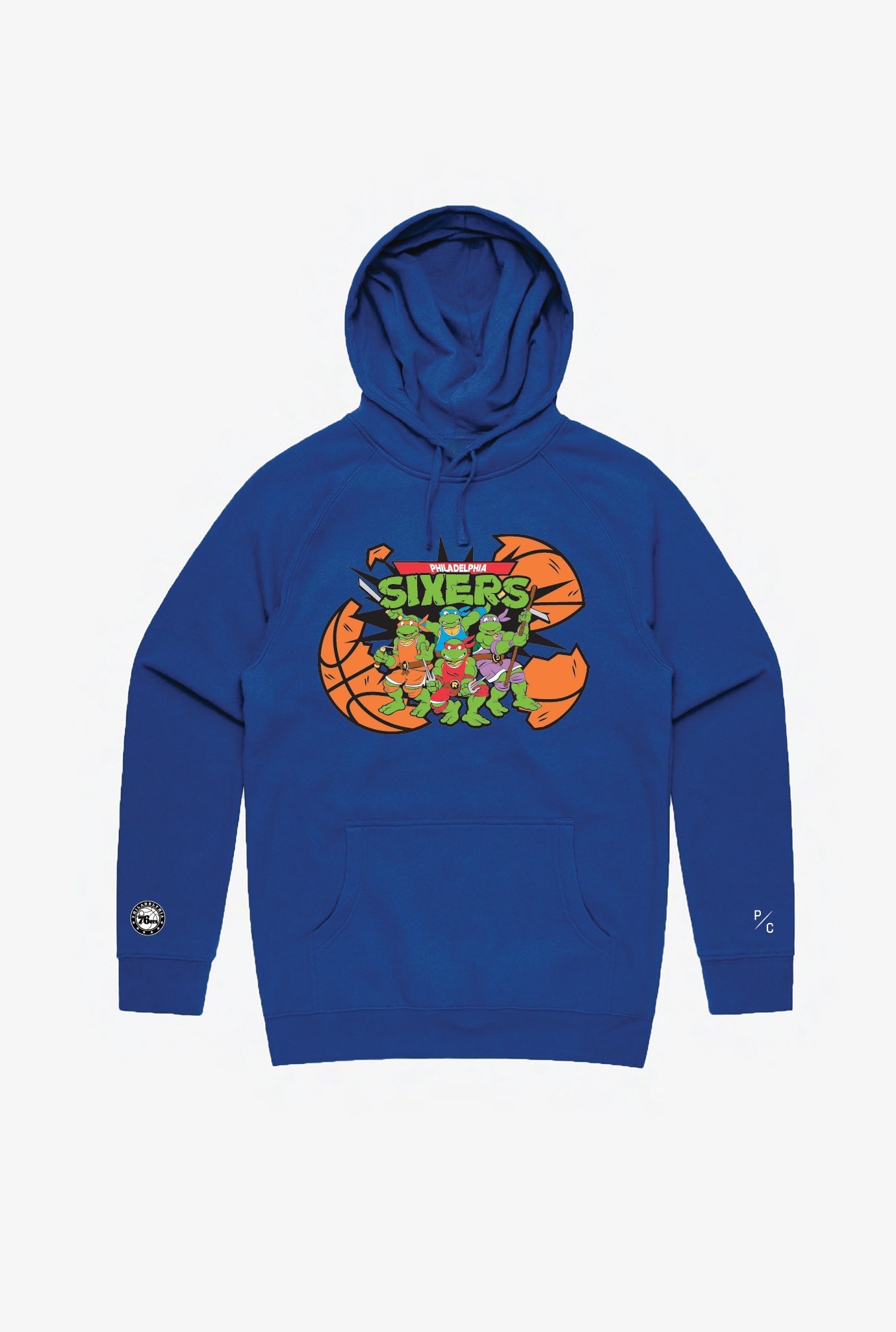 Sweat à capuche P/C x TMNT Philadelphia 76ers - Bleu roi